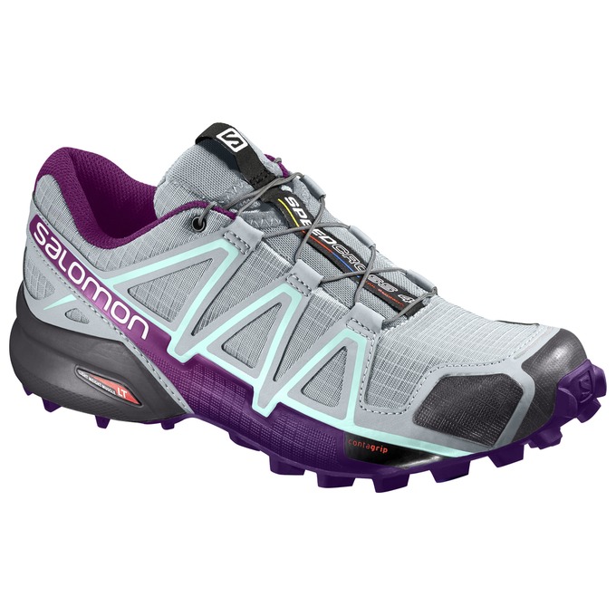 Buty Do Biegania W Terenie Damskie Salomon SPEEDCROSS 4 W - Srebrne Fioletowe - Polska (890-HQSANE)